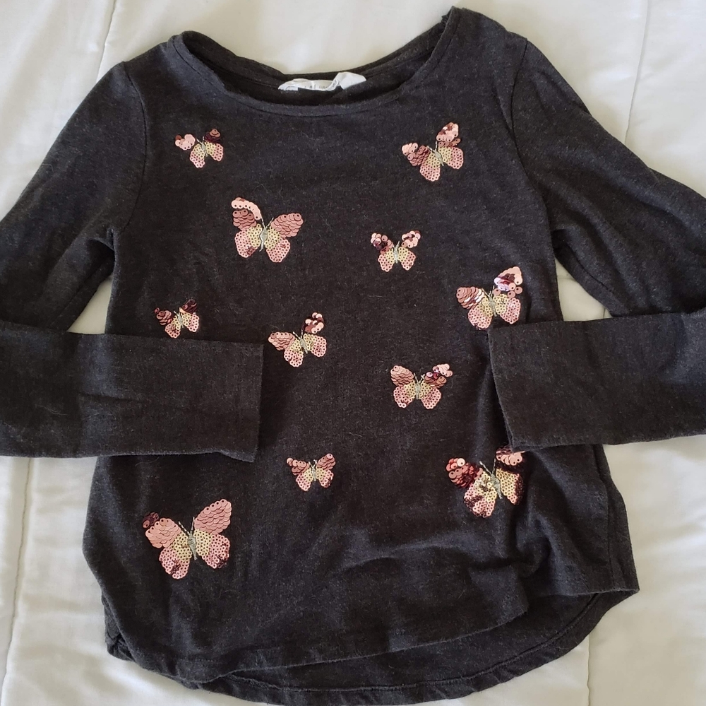 Flip sequin girl top
